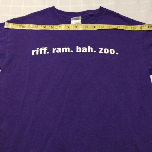 Gildan Purple Texas Christian University "riff. ram. bah. zoo." Shirt! - Picture 7 of 13